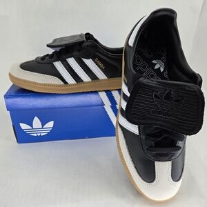 Adidas Samba LT W Black White Gum Leather Sneakers IG2010 Womens 7.5 NEW